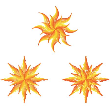 Abstract flowers on white background.のイラスト素材
