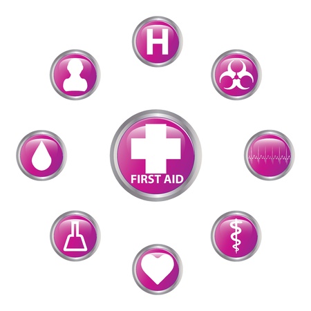 Medical button set のイラスト素材