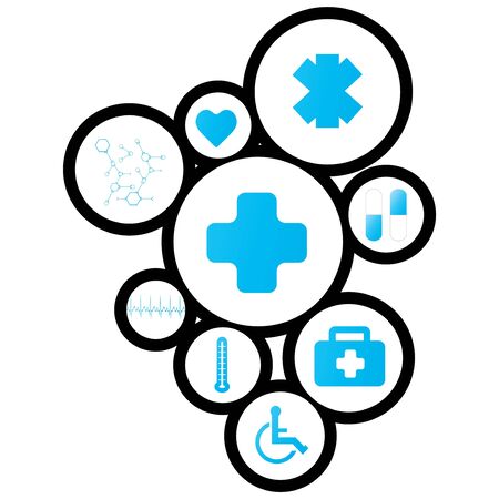  Medical background Digital design, Vector Layout Collection のイラスト素材