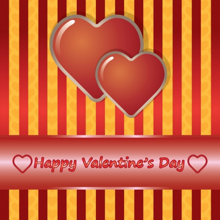 Valentine Day Card whit Hearts vectorのイラスト素材