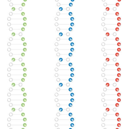 DNA strand illustration on white background vectorのイラスト素材