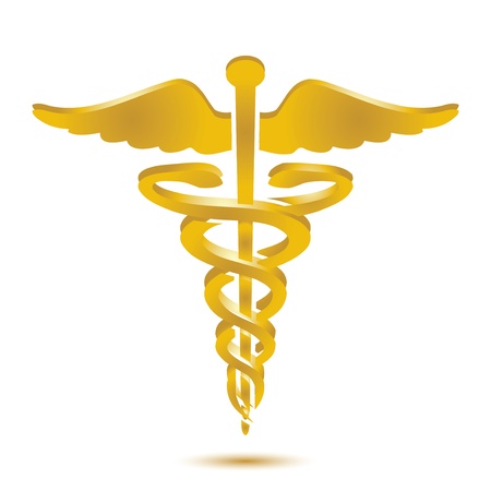 Caduceus medical symbol vector illustration eps10のイラスト素材