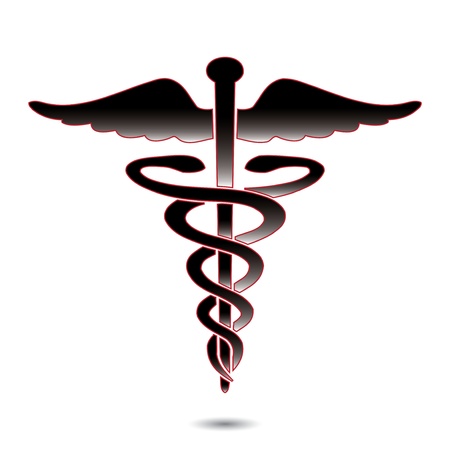 Caduceus medical symbol vector illustration eps10のイラスト素材