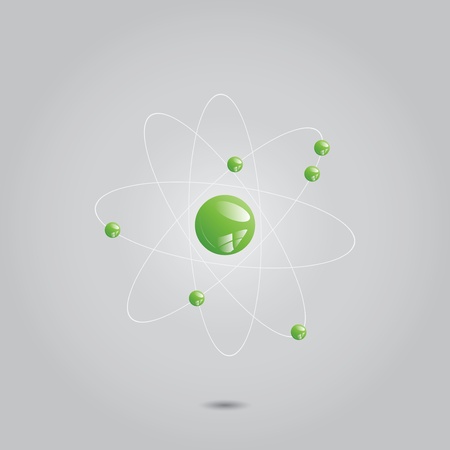 Atom part on grey background.のイラスト素材