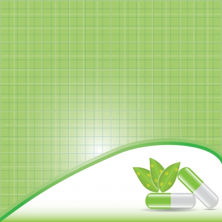 Green alternative medication concept vectorのイラスト素材