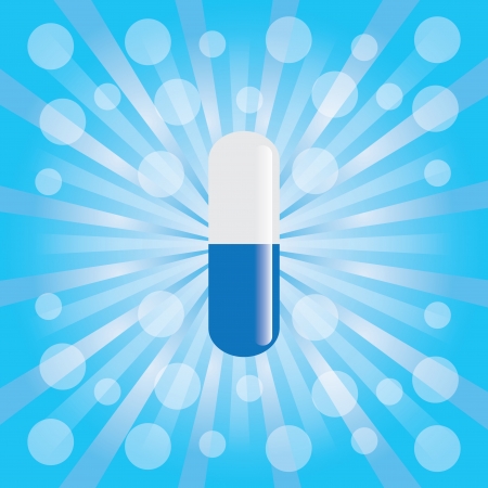 Vector blue capsule vector のイラスト素材