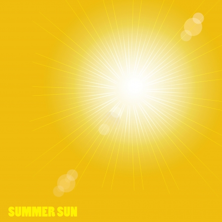 Orange sunburst summer VECTORのイラスト素材