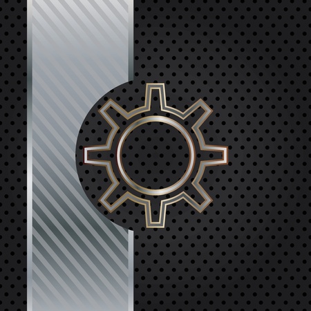 Abstract techno background with metal gear.vectorのイラスト素材