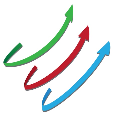 Abstract colored arrowsのイラスト素材