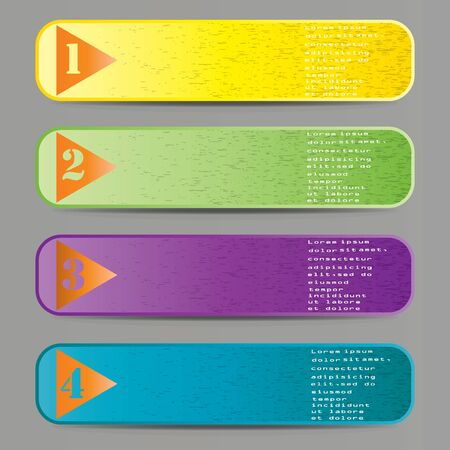 Vector set of colored ribbons for different sample options.vector のイラスト素材