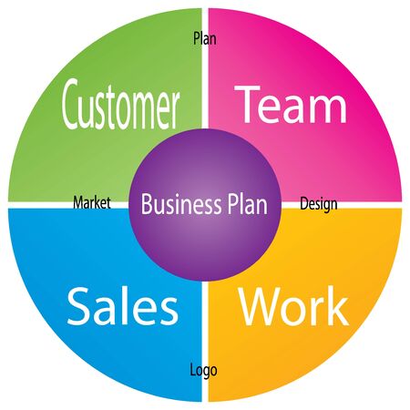Business diagram template.vector.のイラスト素材