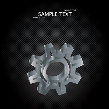 Abstract techno background with metal gear.vectorのイラスト素材