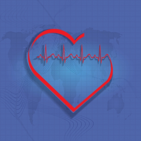 Vector heart rhythm.vector.eps10のイラスト素材