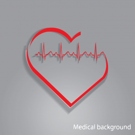 Vector heart rhythm.vector.eps10のイラスト素材