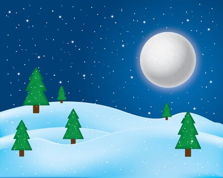 Vector of winter landscape. eps10のイラスト素材