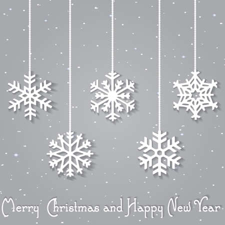 Christmas Greeting Card. Merry Christmas lettering, vector illustrationのイラスト素材