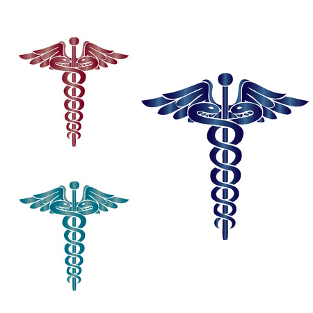 Caduceus medical symbol vector illustration.eps10のイラスト素材