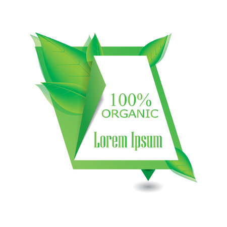 Green, eco, bio and organic label.vectorのイラスト素材