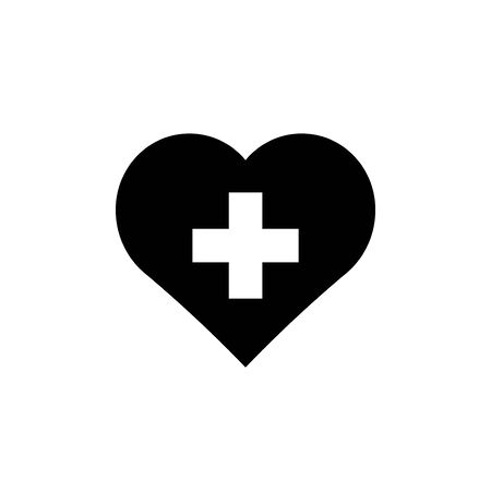 Black heart on white background.vectorのイラスト素材