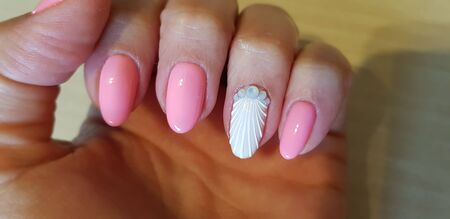 Beautiful hand manicure.のeditorial素材