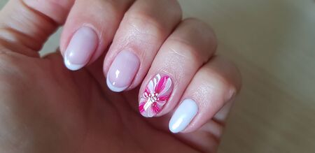 Beautiful hand manicure.のeditorial素材