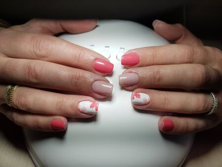 Beautiful hand manicure.のeditorial素材