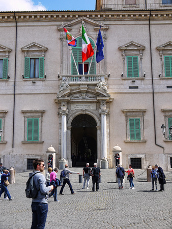The Quirinale Palace in Rome Italy.The Quirinale Palace is the official residence of the President of Italy.のeditorial素材