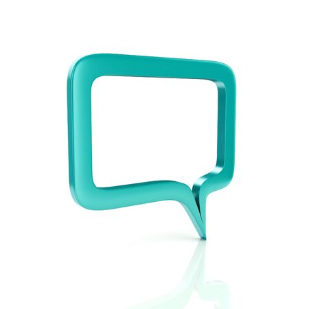 3d glossy and shinny speech bubble renderの写真素材
