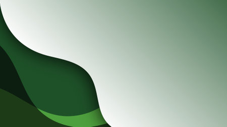 Abstract background gradient green wave simple modern elegant premium vectorのイラスト素材
