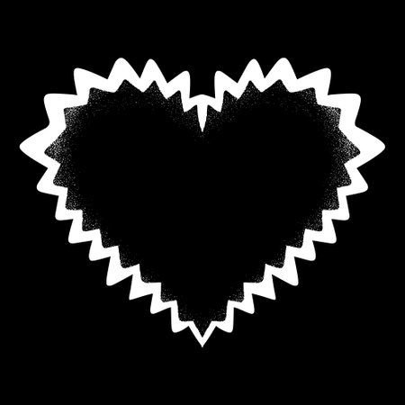 Love art Illustration hand drawn style black and white vector for tattoo, sticker, etcのイラスト素材