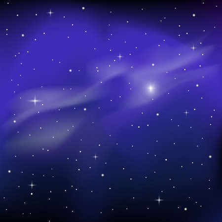 Space background with nebula and stars. Color vector illustration.のイラスト素材