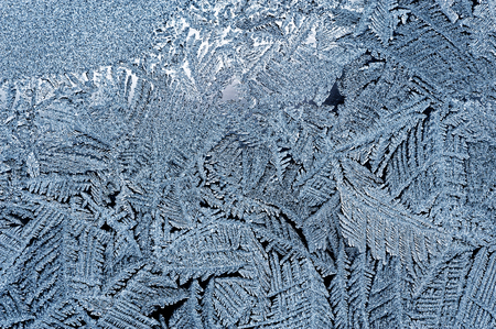 Backgrounds and textures: frost pattern on a window glass