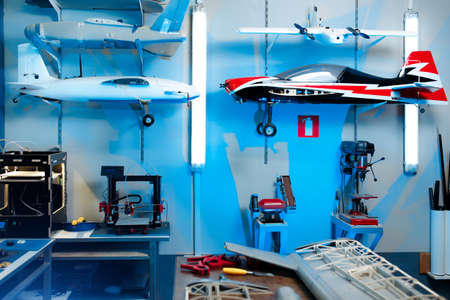 Laboratory for designe and construction drone. Aircraft capable of GPS surveillance. Civil and...
