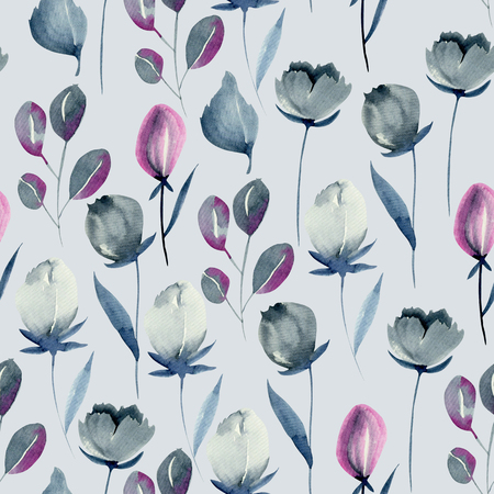 Watercolor floral backgroundの写真素材