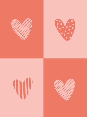 Valentine's day concept poster, vector illustration for greeting banner or love cards