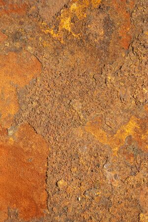A vertical shot of a grungy rusted metal panel