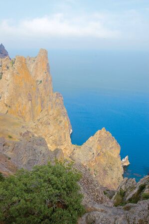 The image of sea and mountains in Crimeaの写真素材