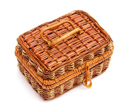 The image weaving casket isolated on white backgroundの写真素材