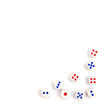 Dices isolated on white background