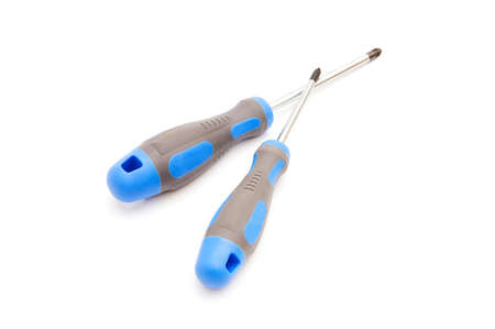 Two screwdrivers isolated on white background
