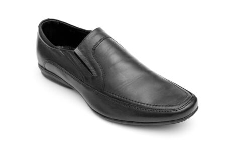 Black man's shoe isolated on white backgroundの写真素材