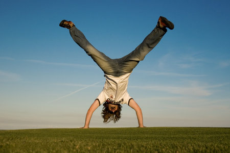 Upside downの写真素材