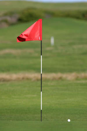 golf course flagの写真素材