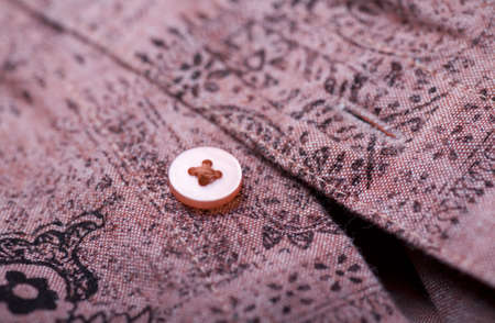 Oriental style shirt part with buttonの写真素材