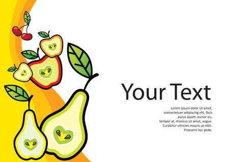 Template for any fresh food related businessのイラスト素材