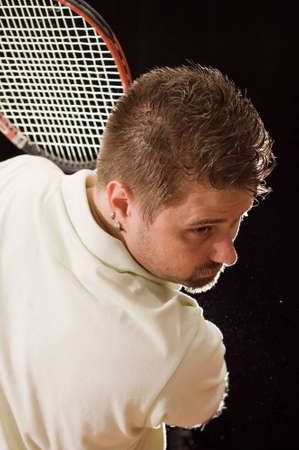 Young tennis playerの写真素材