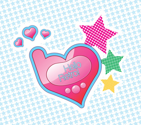 Vector cartoon heart-shaped mobile phoneのイラスト素材