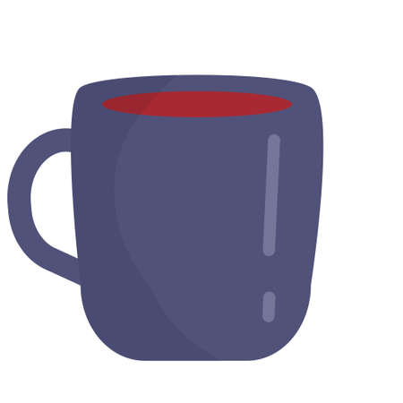 flat style hot drink mugのイラスト素材