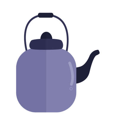 blue teapot . vintage Tablewareのイラスト素材