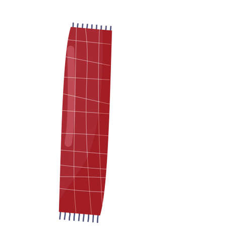 burgundy scarf in a flat styleのイラスト素材